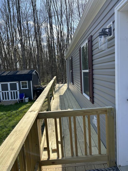Deck with access ramp