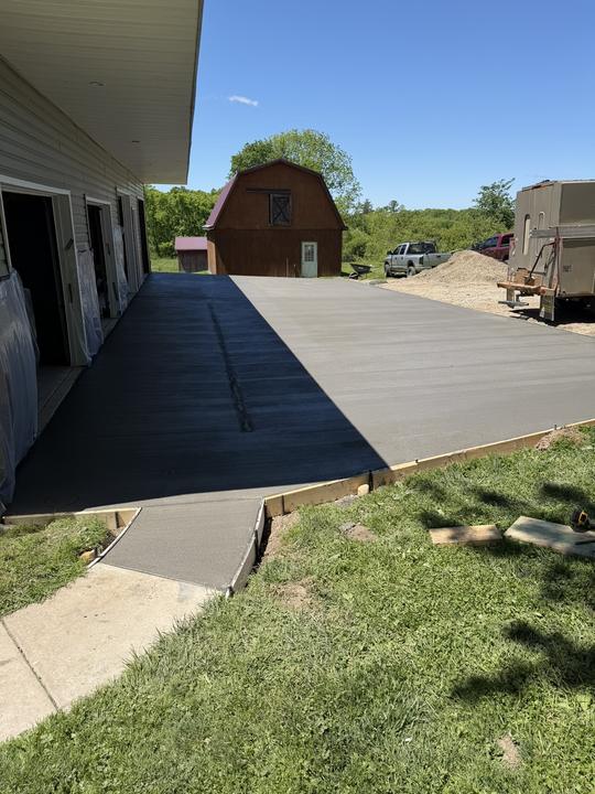 Shop apron and walkway