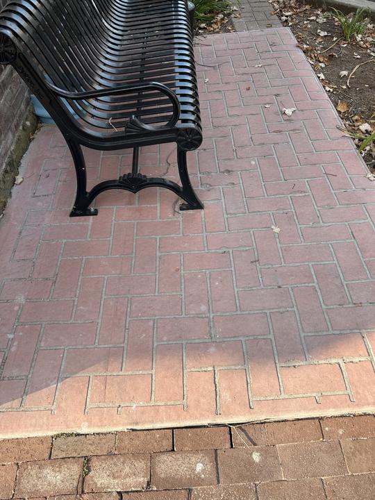 Stamped concrete walkway